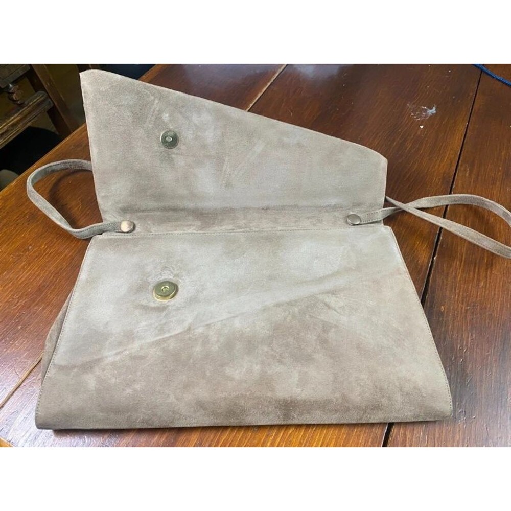 1980s Vintage Clutch or Crossbody Purse Preppy Minimalist Chic Style - Picture 7 of 10